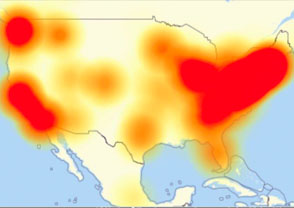 DDOS Attack Map - Oct 21, 2016