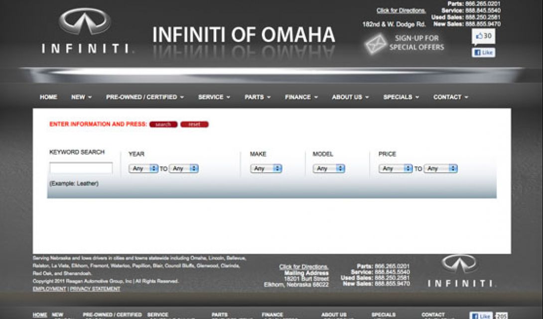 Infiniti of Omaha Auto Search - 1