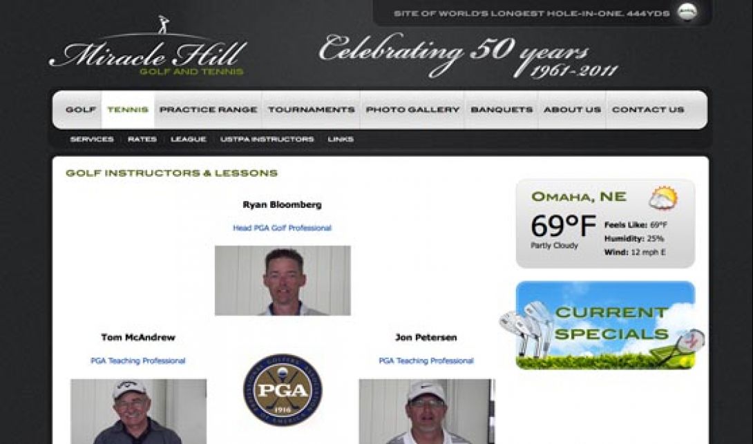 Miracle Hill Golf + Tennis Center - Website & Logo Design, v1.0 - 4