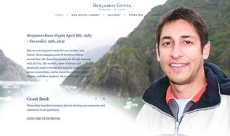 Ben Gupta Memorial Website